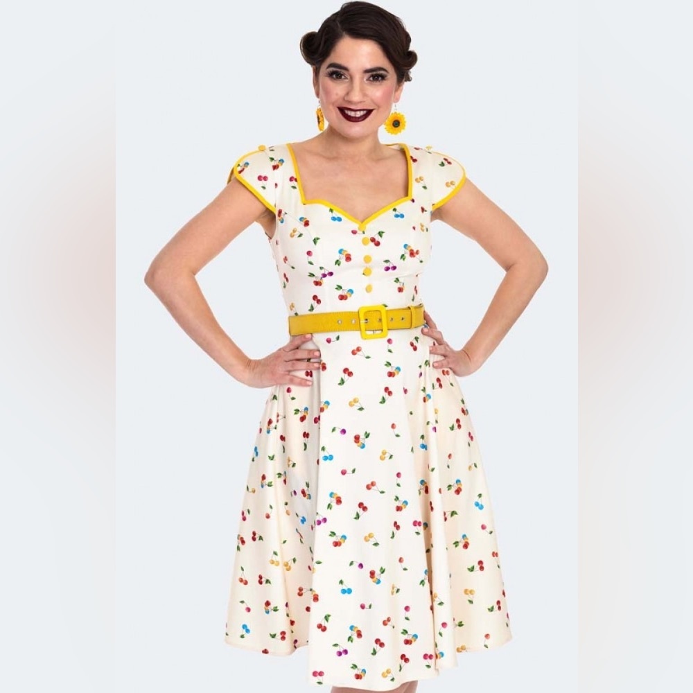 Voodoo Vixen CHERRY CHACHA FLARE DRESS - Picture 3 of 10